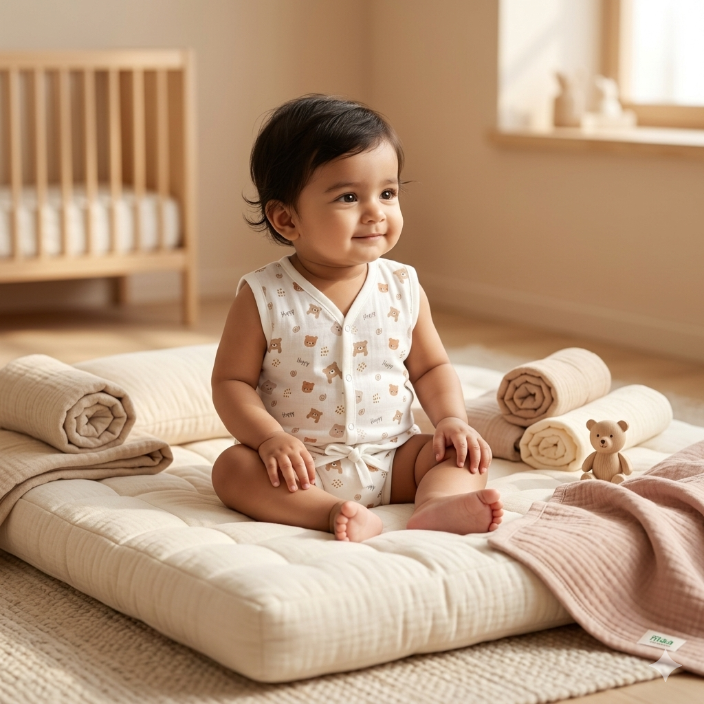 Jabla with Nappies Combo: The Smart Newborn Starter Set Evenry TInitdleia-onn Plyarent SJahbolual dw Bithu yn Fapirpsties combo for newborn — baby starter set organic muslin India
