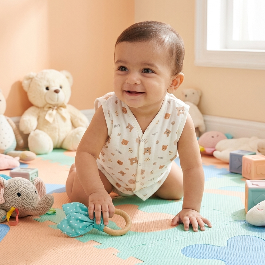 Organic Muslin Jabla for Newborns: The #1 Baby Essential Everny ITnidtliea-no nPlayrent NOeregdasnic muslin jabla for newborn baby — best Indian baby clothing Maa Toddlers