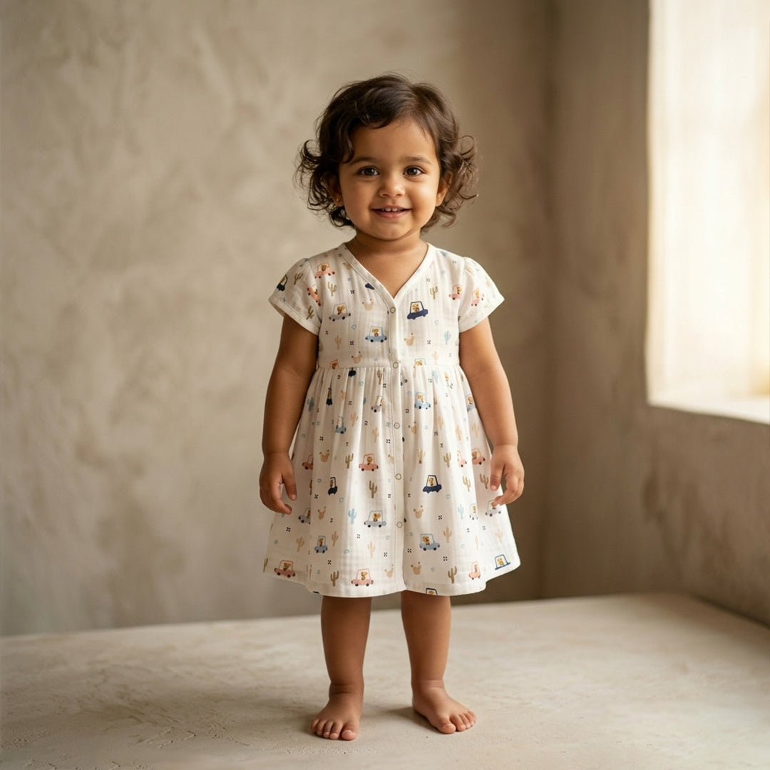 Organic Muslin Baby Frocks for Girls: Style Meets Safety for 0-24 Months