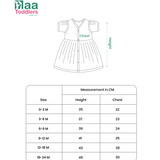 Organic Muslin Sleeve Girl Baby Frock 0-24 M | Tiny Plane