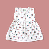 Organic muslin sleeveless baby girl frock 0-24 months – Happy Hey print – Maa
Toddlers India