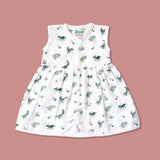 Organic Muslin Baby Girl Frock 0-24M | Happy Dinos