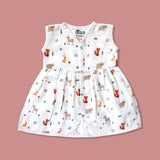 Organic Muslin Baby Girl Frock 0-24M | Jungle Friends