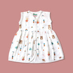 Organic muslin sleeveless baby girl frock 0-24 months –Teddy Clouds print – Maa
Toddlers India