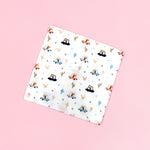 Giraffe Road Trip muslin swaddle wrap for newborn organic cotton maa toddlers
