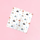 Giraffe Road Trip muslin swaddle wrap for newborn organic cotton maa toddlers