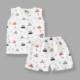 organic muslin Jabla with Shorts for newborn Giraffe Road Trip maa toddlers 