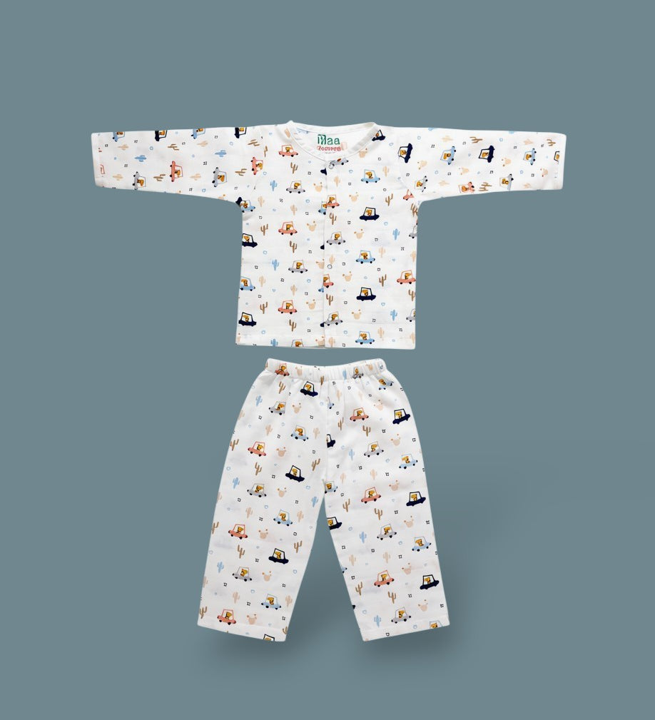 organic muslin Co-Ord Set for newborn  Giraffe RoadTrip maa toddlers