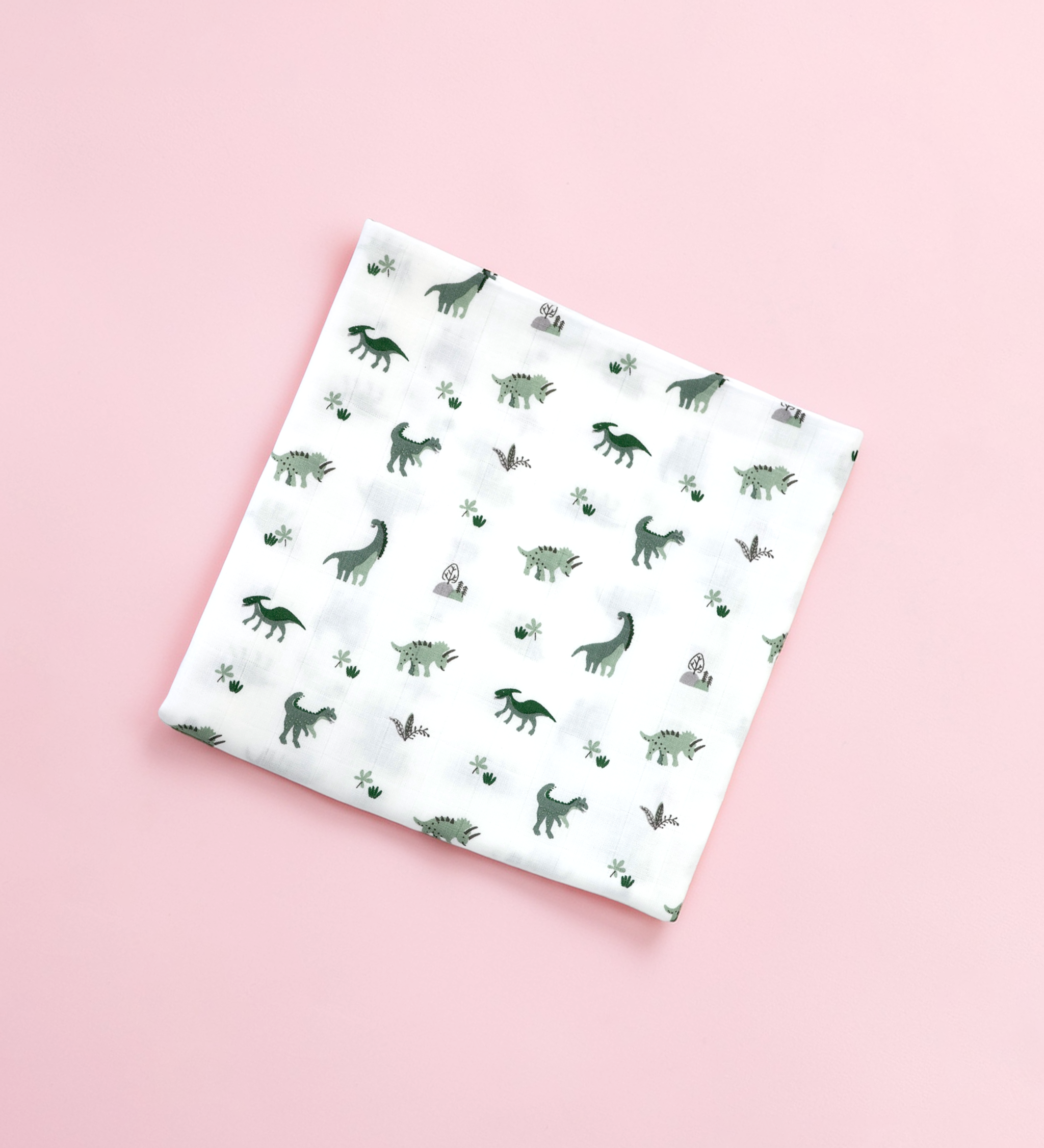 Happy Dinos muslin swaddle wrap for newborn organic cotton maa toddlers