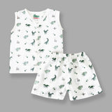 organic muslin Jabla with Shorts for newborn Happy Dinos maa toddlers 