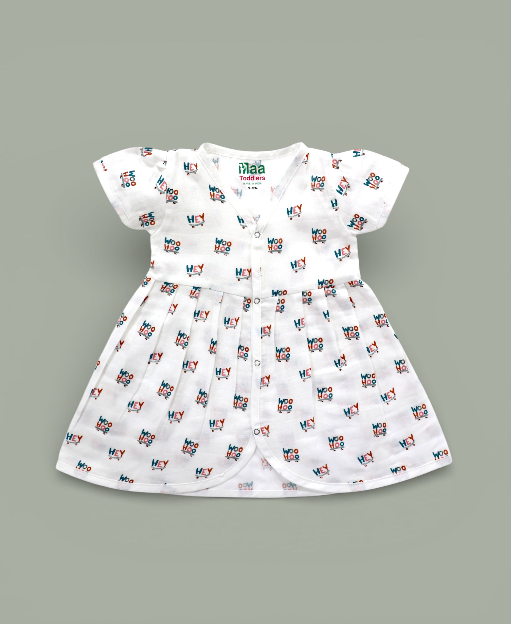 Happy Hey design Muslin cotton frock for baby girl 0-24 months maa toddlers