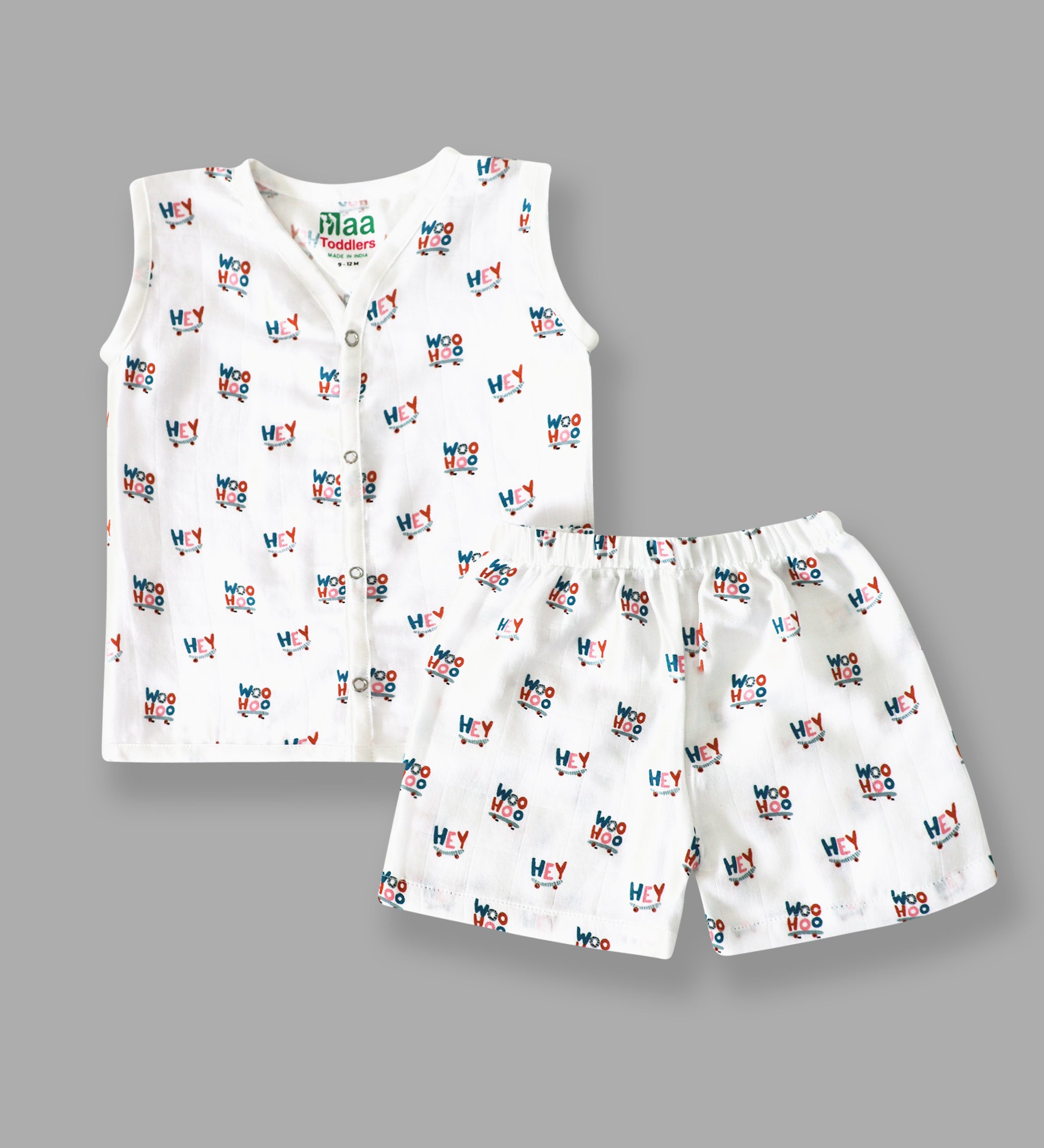 organic muslin Jabla with Shorts for newborn Happy Hey maa toddlers 