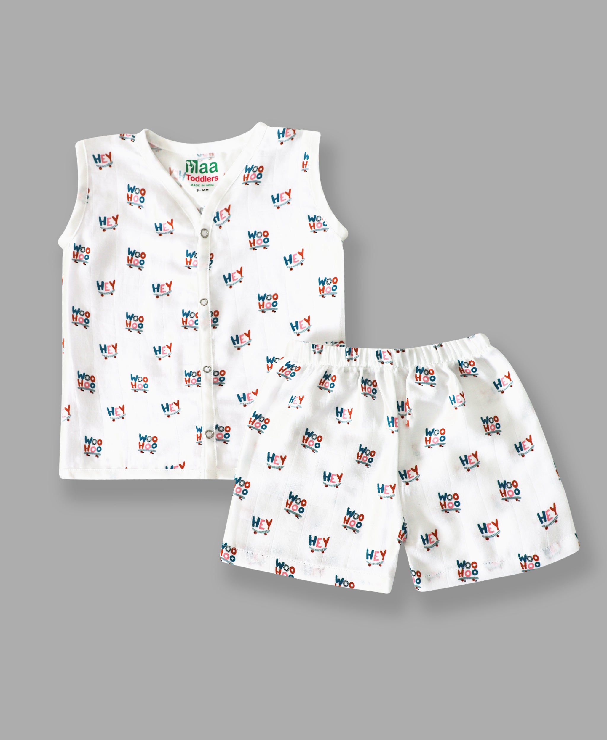 organic muslin Jabla with Shorts for newborn Happy Hey maa toddlers 
