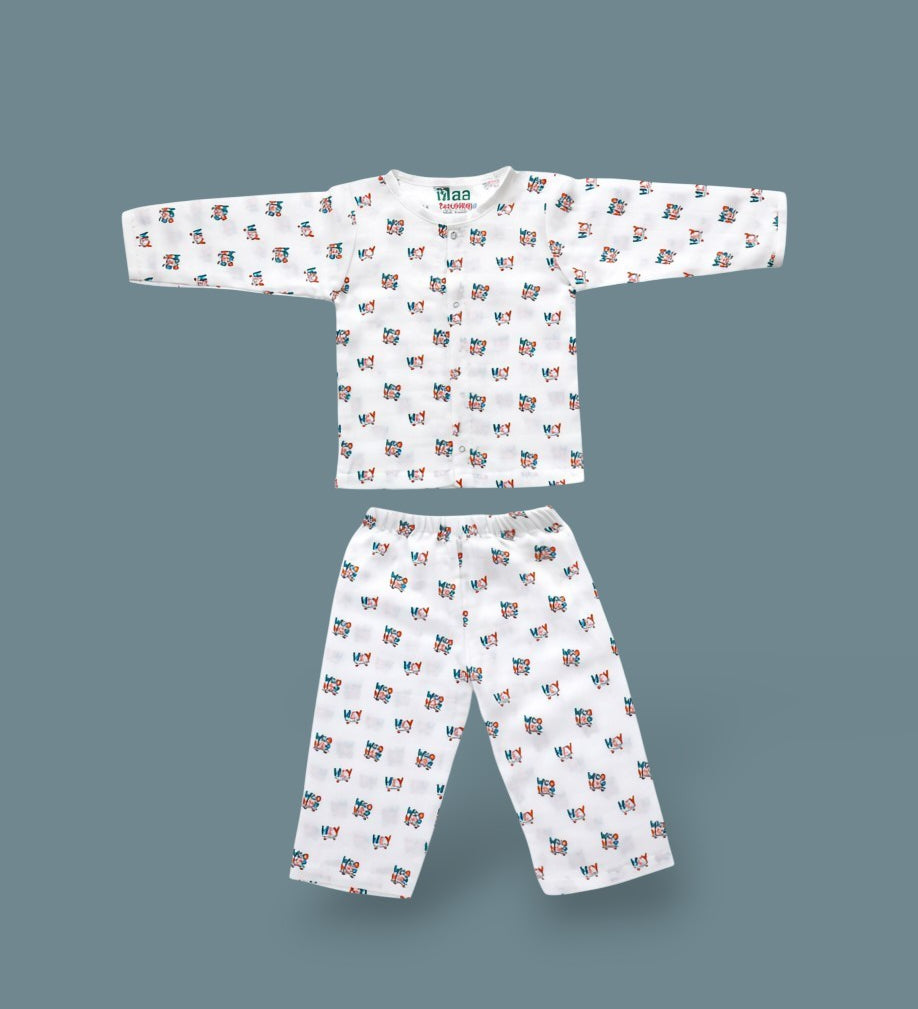 organic muslin Co-Ord Set for newborn  Happy Hey maa toddlers