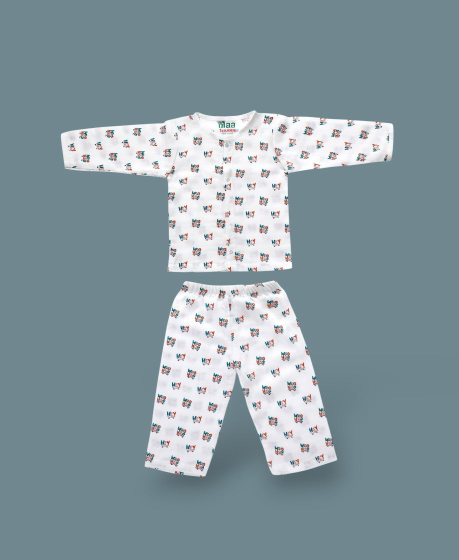 organic muslin Co-Ord Set for newborn  Happy Hey maa toddlers