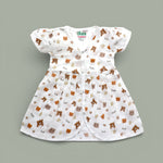 Happy Panda design Muslin cotton frock for baby girl 0-24 months maa toddlers