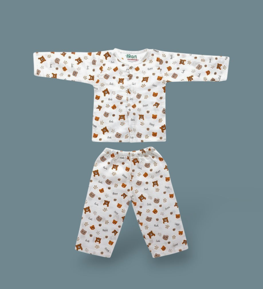 organic muslin Co-Ord Set for newborn  Happy Panda maa toddlers