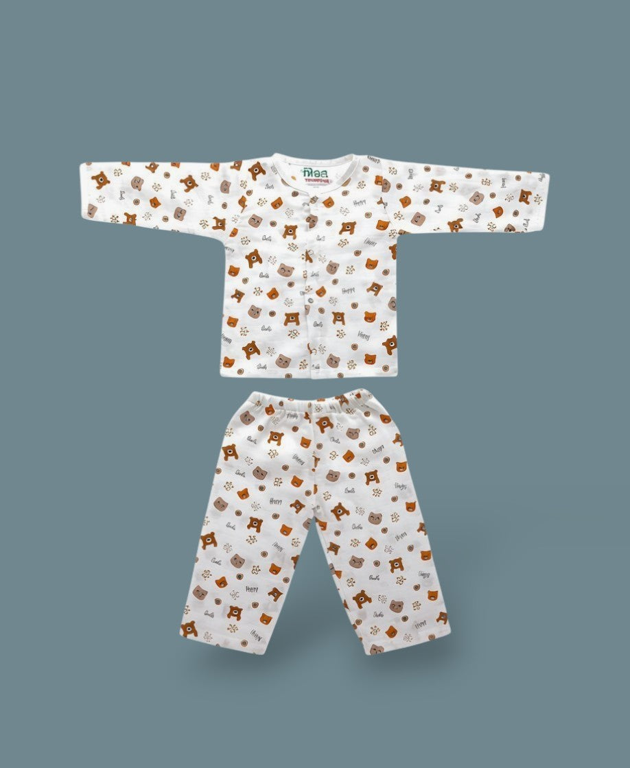 organic muslin Co-Ord Set for newborn  Happy Panda maa toddlers