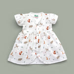 Jungle Friends design Muslin cotton frock for baby girl 0-24 months maa toddlers