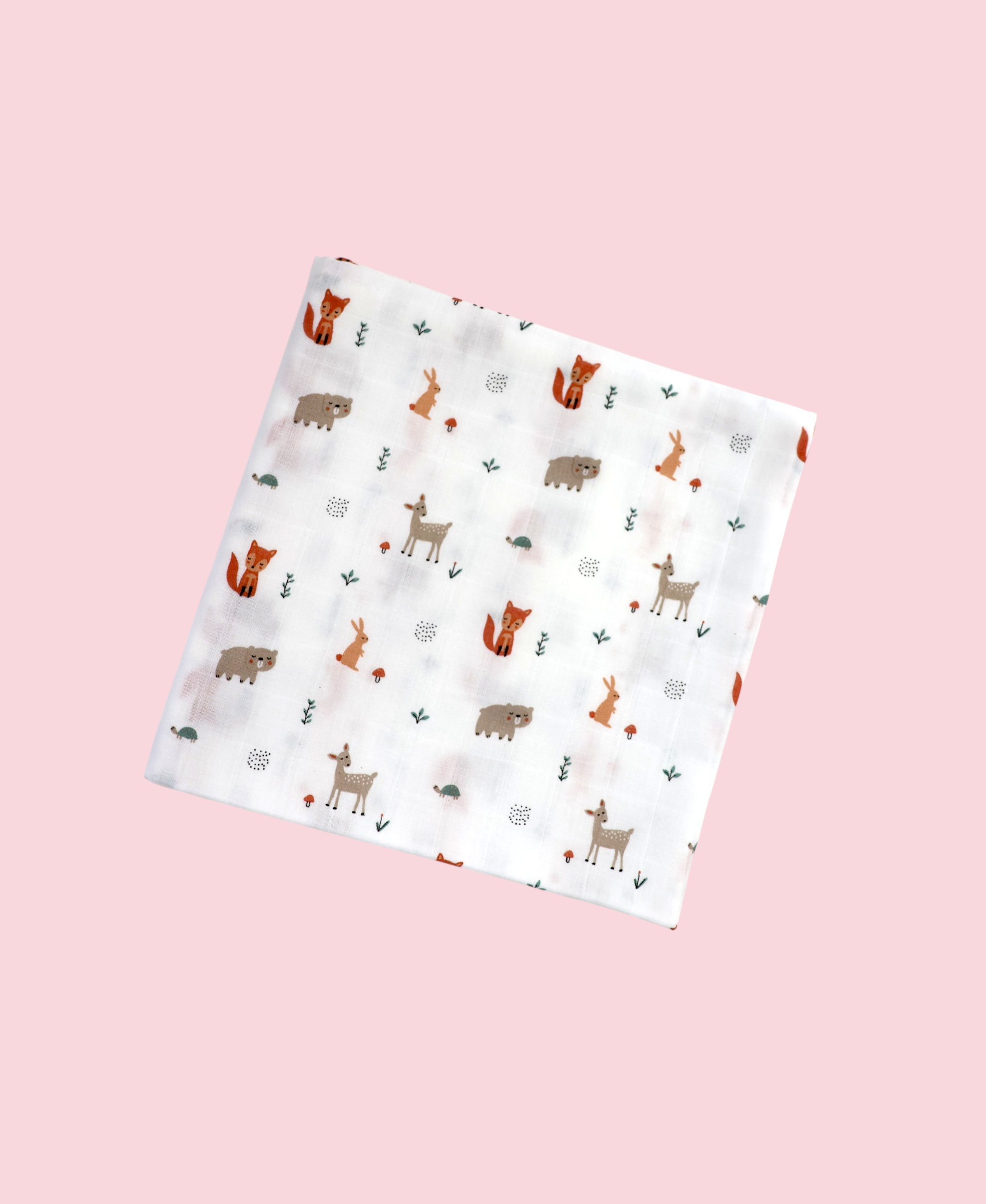 Jungle Friends muslin swaddle wrap for newborn organic cotton maa toddlers