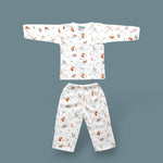 organic muslin Co-Ord Set for newborn  Jungle Friends maa toddlers