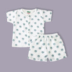 organic muslin Shirt with shorts set for baby Little Palm Tree print maa toddlers