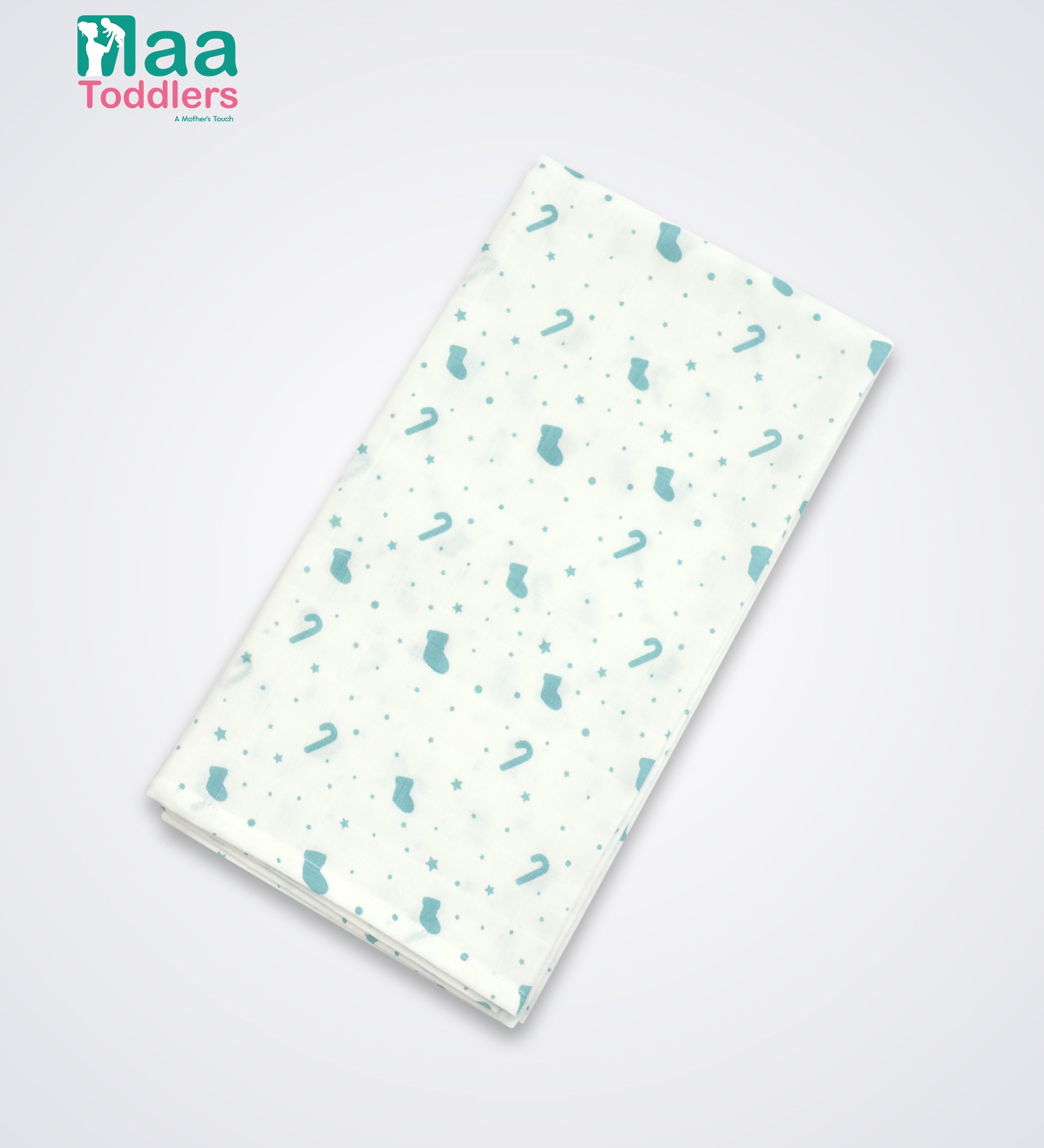 Oraganic Muslin Towel Baby PastelChristmas maa toddlers 
