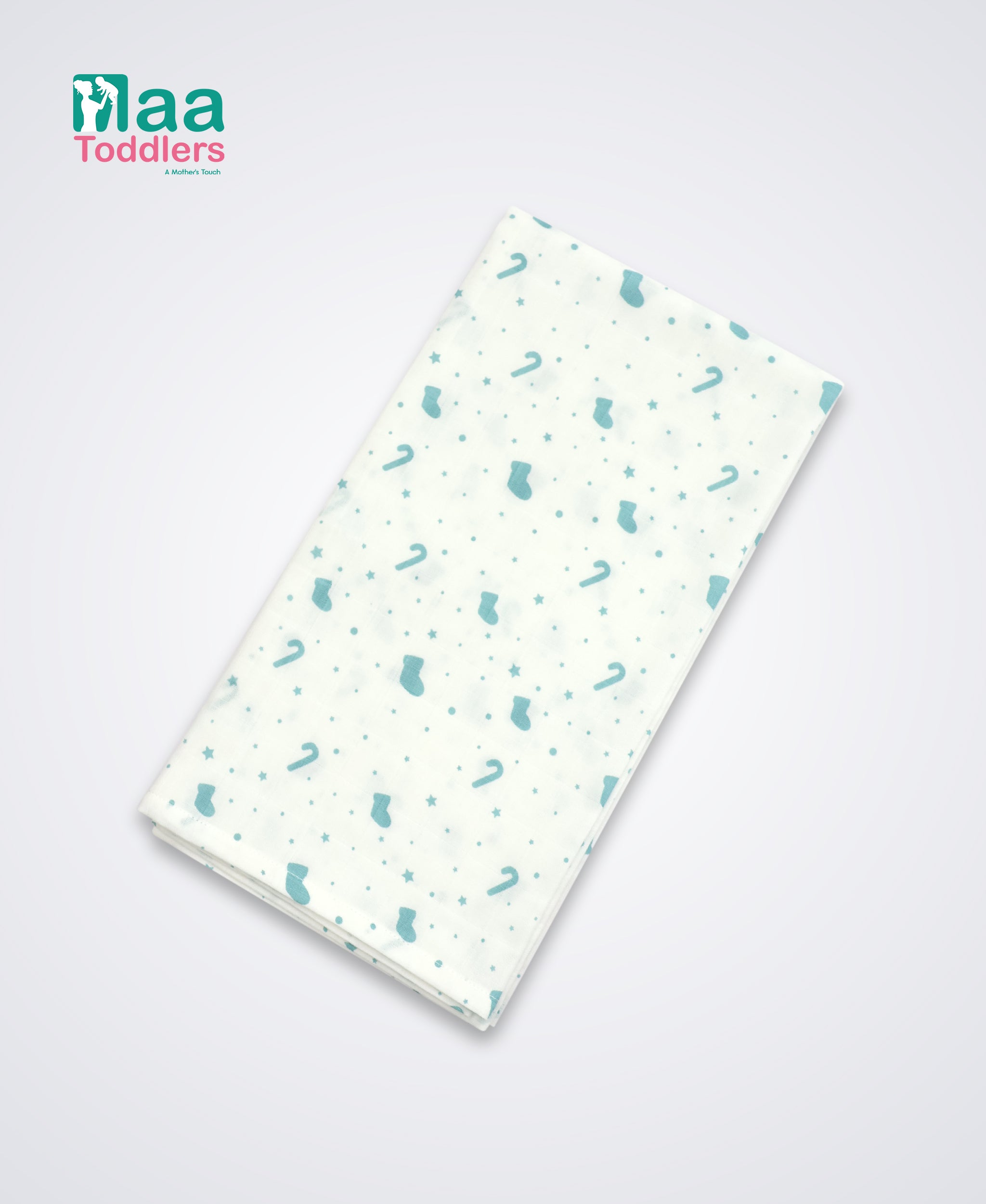 Oraganic Muslin Towel Baby PastelChristmas maa toddlers 
