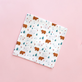 Snow Bear muslin swaddle wrap for newborn organic cotton maa toddlers