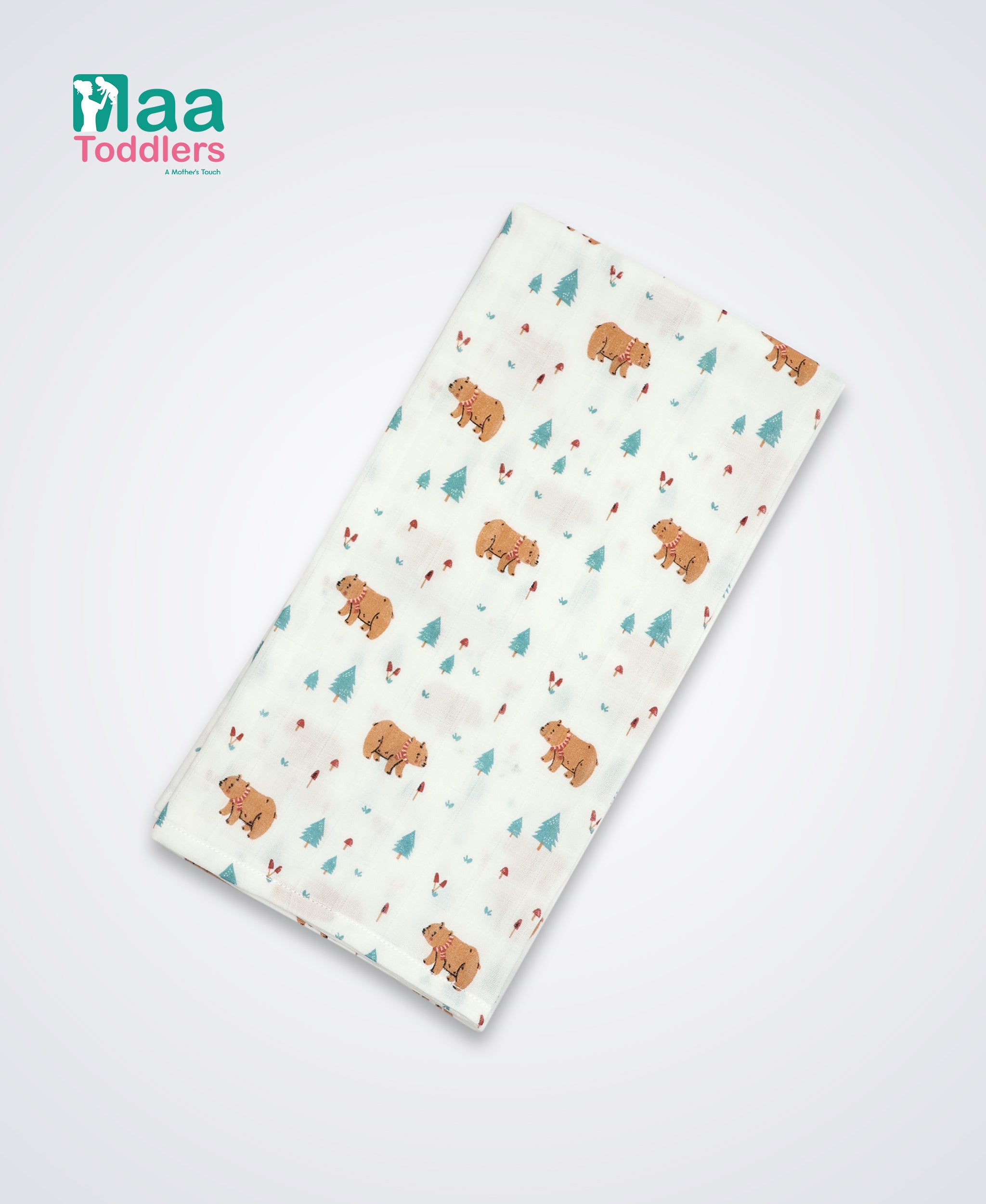 Oraganic Muslin Towel Baby SnowBear maa toddlers 

