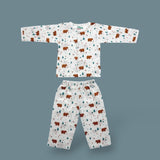 organic muslin Co-Ord Set for newborn  Snow Bear maa toddlers
