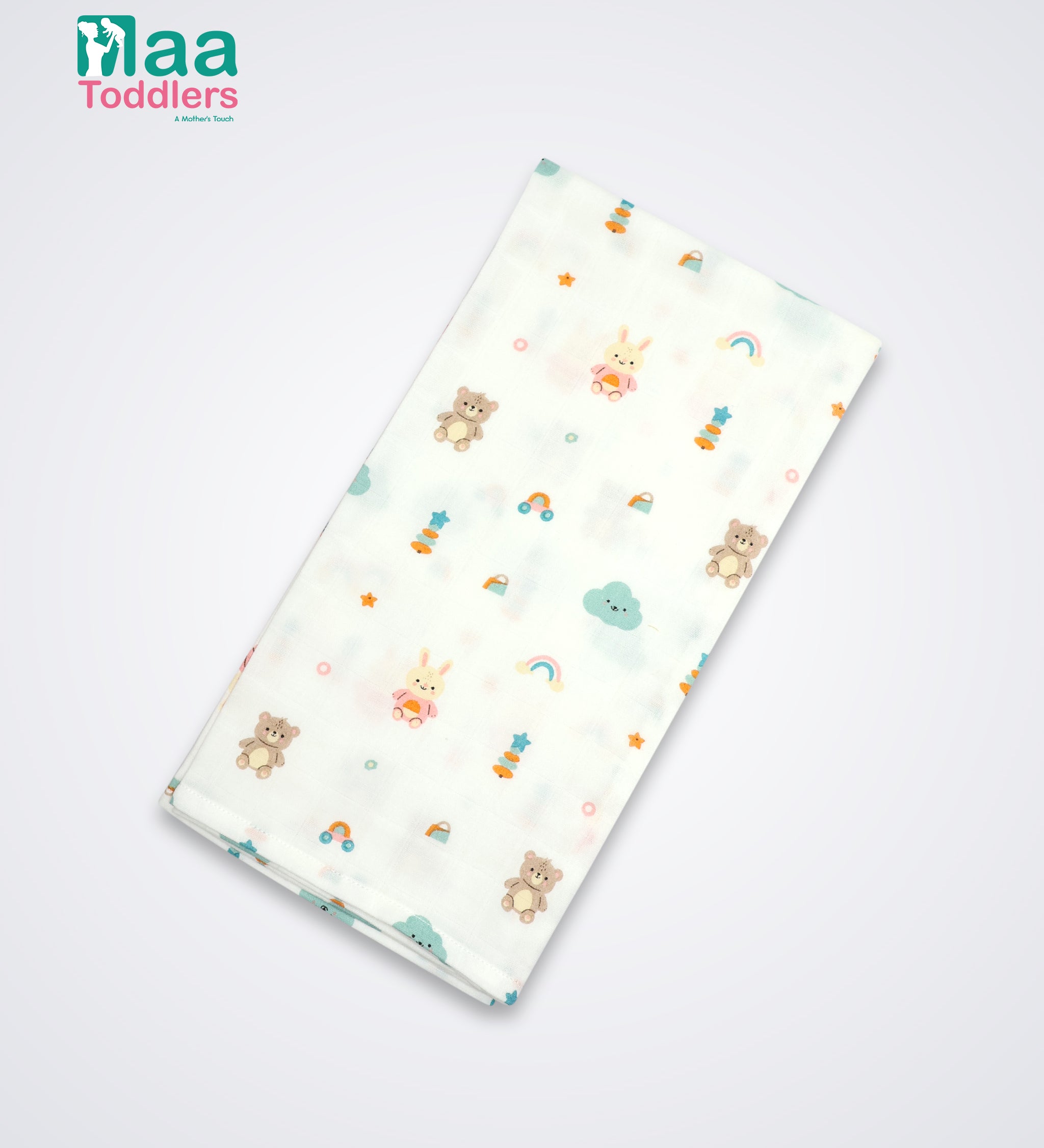 Oraganic Muslin Towel Baby TeddyClouds maa toddlers 
