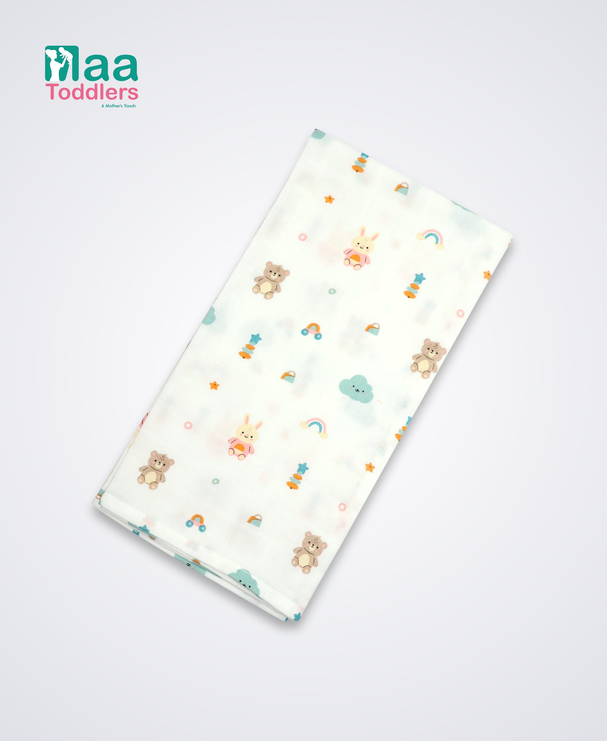 Oraganic Muslin Towel Baby TeddyClouds maa toddlers 
