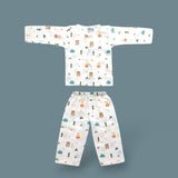 organic muslin Co-Ord Set for newborn  Teddy Clouds maa toddlers