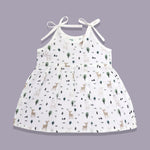 Deer & Trees knotted frock for baby girl, traditional style – Maa Toddlers