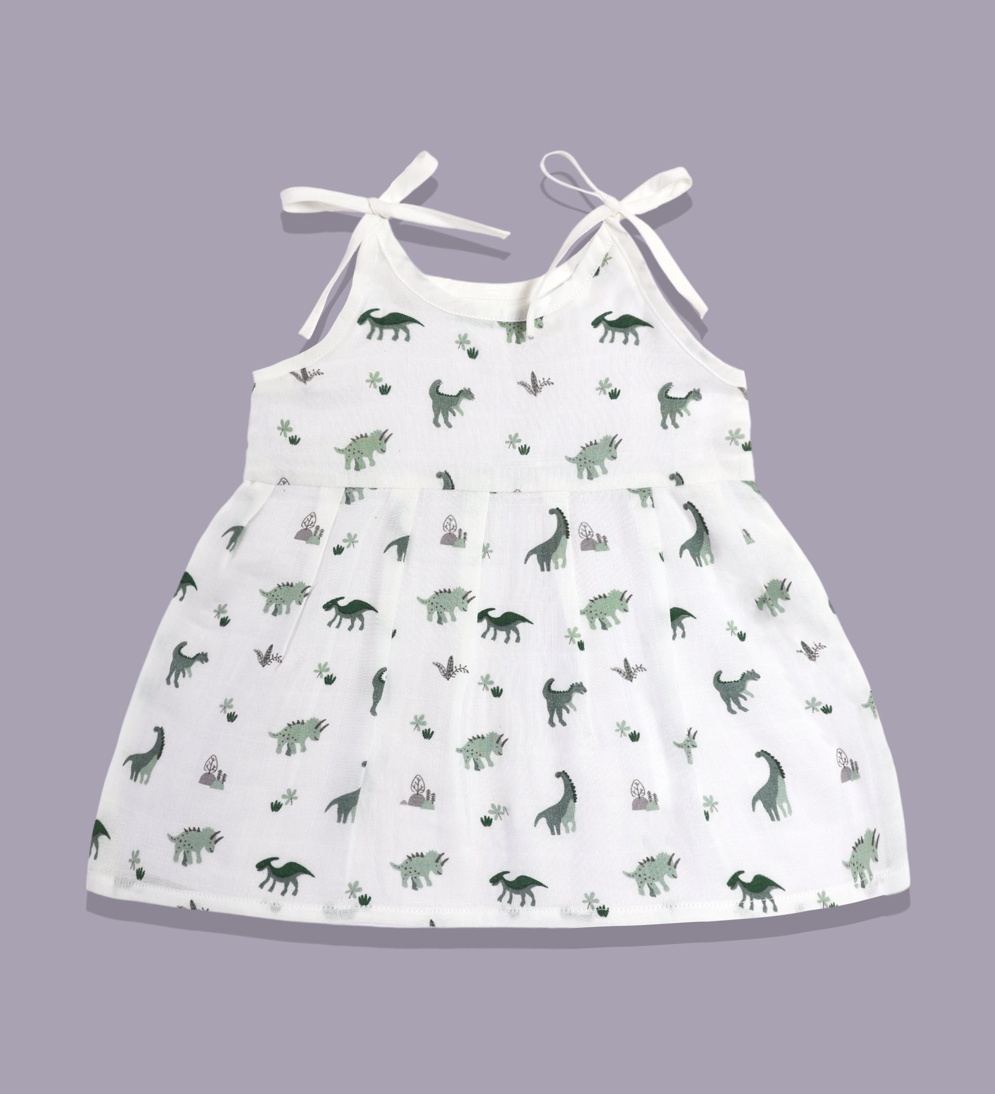 Happy Dinos knotted frock for baby girl, traditional style – Maa Toddlers
