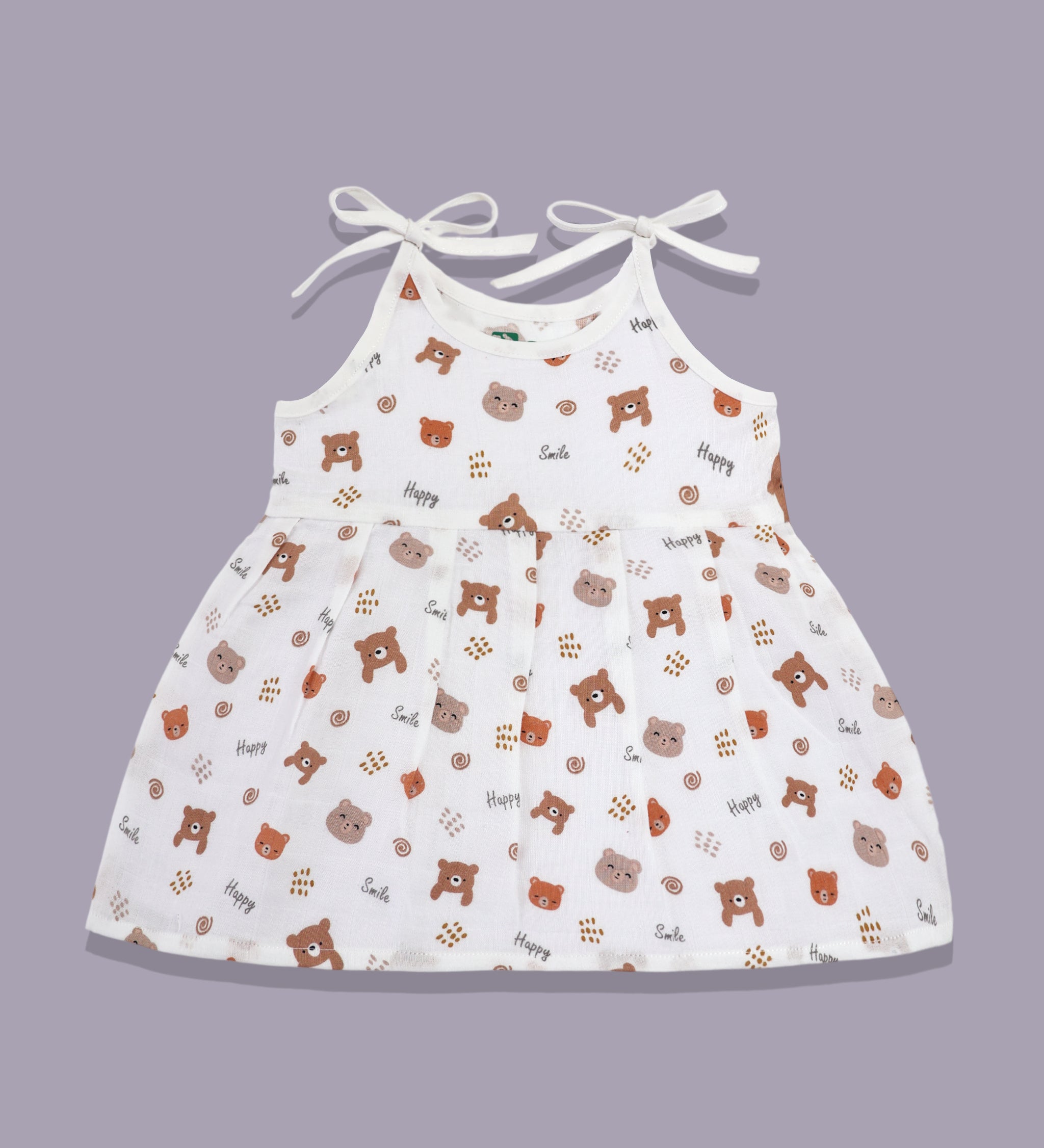 Happy Pandas knotted frock for baby girl, traditional style – Maa Toddlers