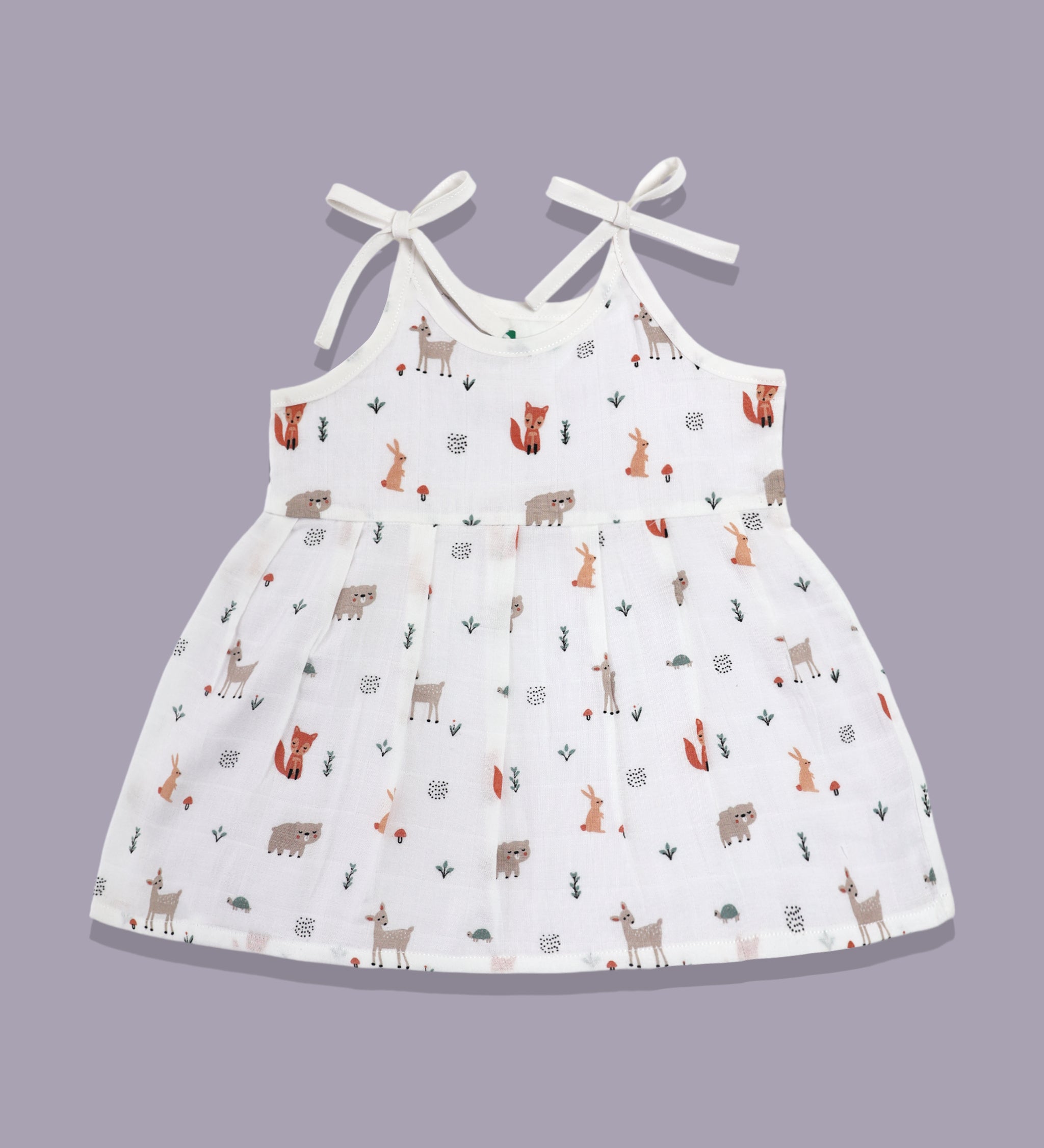 Jungle Friends knotted frock for baby girl, traditional style – Maa Toddlers