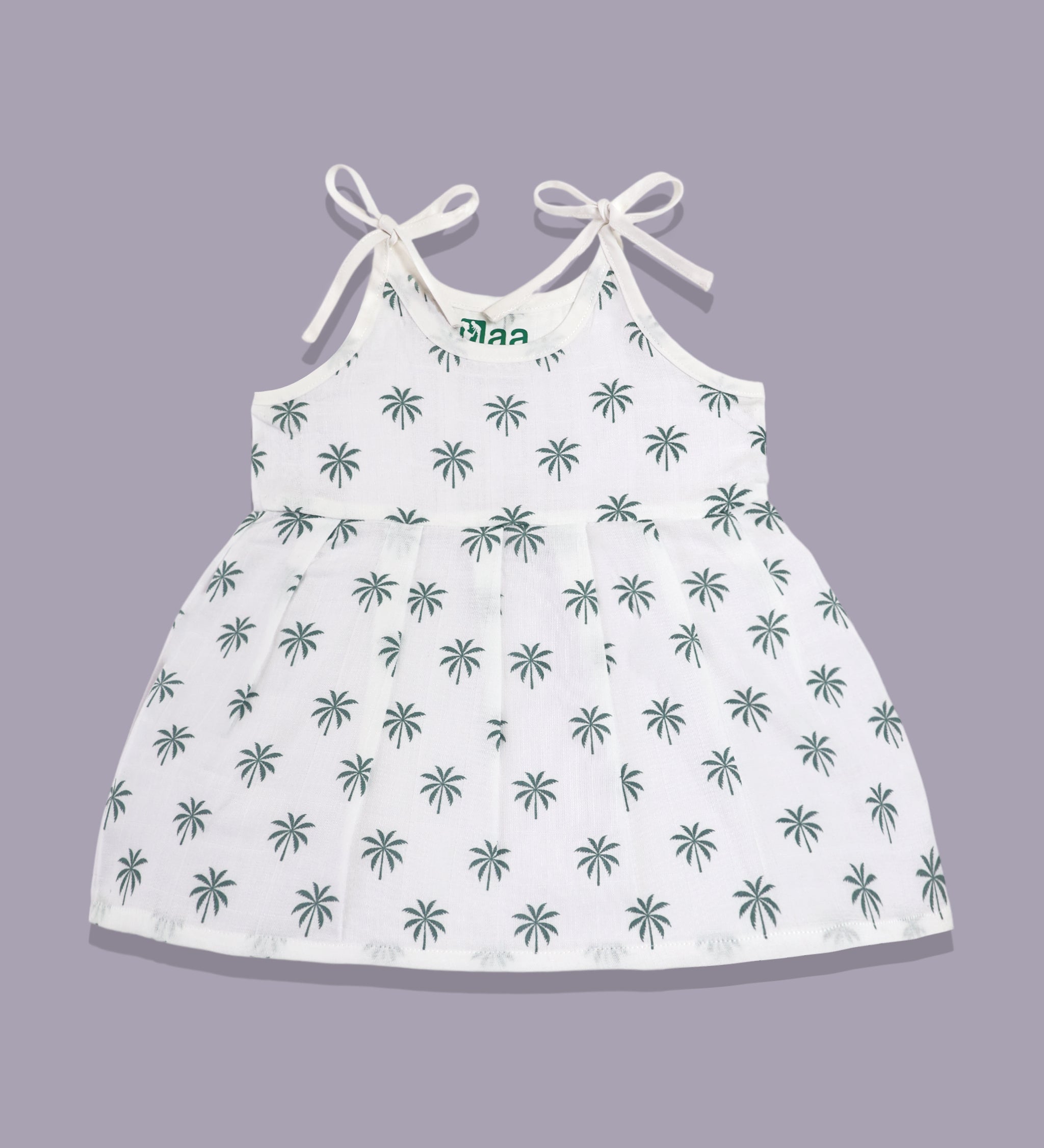 Little Palms Tree knotted frock for baby girl, traditional style – Maa Toddlers
