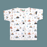 Organic Muslin Baby Shirt for 0-24 M | Giraffe Road Trip