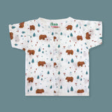 Organic Muslin Baby Shirt for 0-24 M | Snow Bear